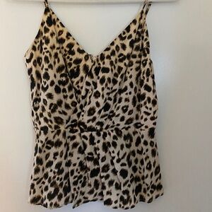 L'Agence Silk Leopard Cami Top